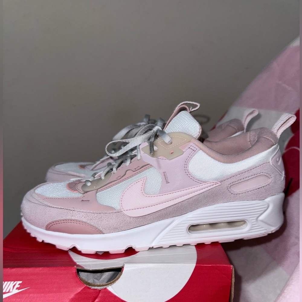 Nike Air Max 90 Futura In White/Pink Oxford/Barely Rose Women’s Size 11.5 - Picture 7 of 7